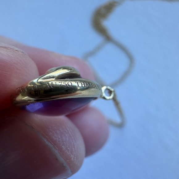 Tiffany & Co.' Paloma Picasso Olive Leaf Amethyst Necklace - Picture 6 of 8